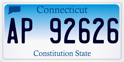 CT license plate AP92626