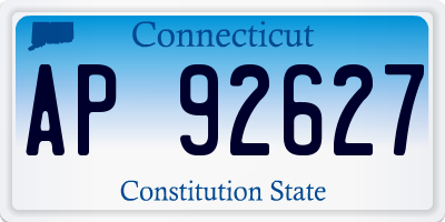 CT license plate AP92627