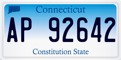 CT license plate AP92642