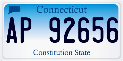CT license plate AP92656