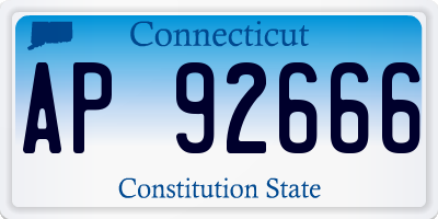 CT license plate AP92666