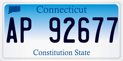 CT license plate AP92677