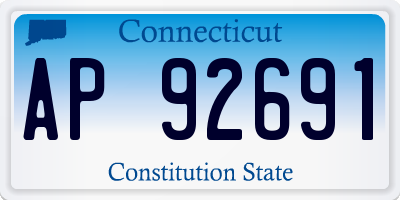 CT license plate AP92691