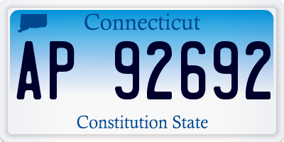 CT license plate AP92692