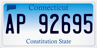 CT license plate AP92695
