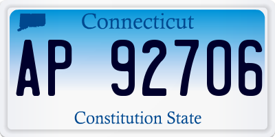 CT license plate AP92706