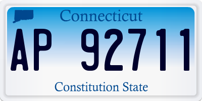 CT license plate AP92711