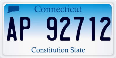 CT license plate AP92712