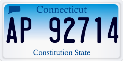 CT license plate AP92714