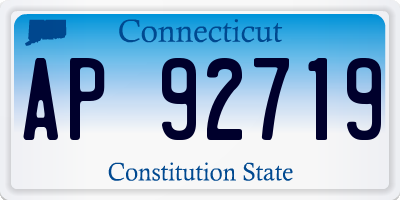 CT license plate AP92719