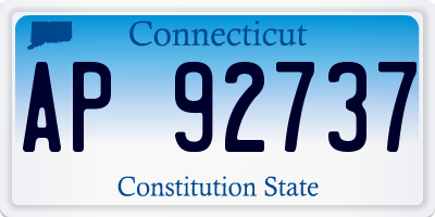 CT license plate AP92737