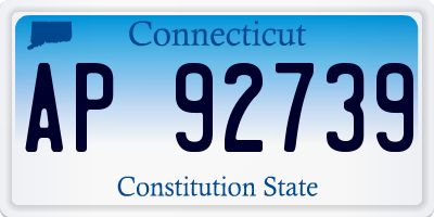 CT license plate AP92739