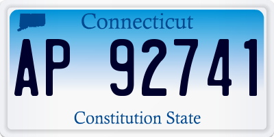 CT license plate AP92741