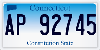CT license plate AP92745