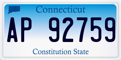 CT license plate AP92759