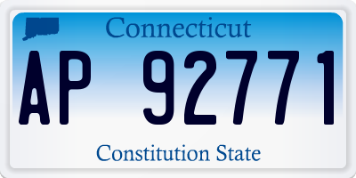 CT license plate AP92771