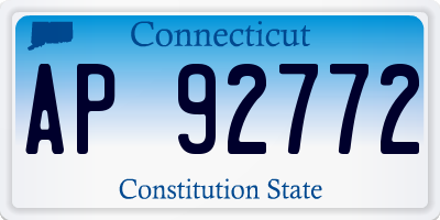 CT license plate AP92772