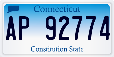 CT license plate AP92774