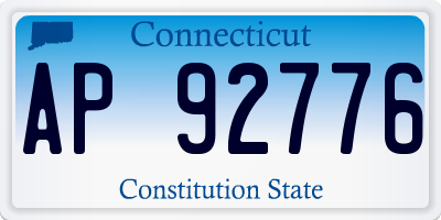 CT license plate AP92776