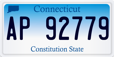 CT license plate AP92779