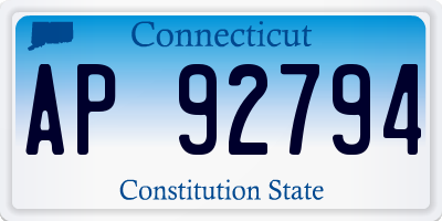 CT license plate AP92794