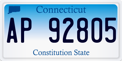 CT license plate AP92805