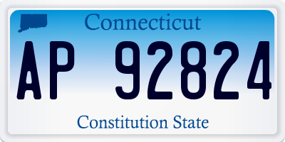 CT license plate AP92824