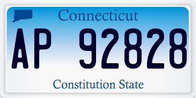 CT license plate AP92828