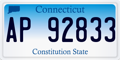 CT license plate AP92833
