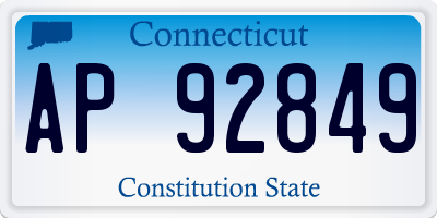 CT license plate AP92849