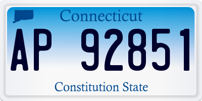 CT license plate AP92851
