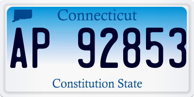 CT license plate AP92853