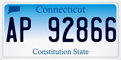 CT license plate AP92866