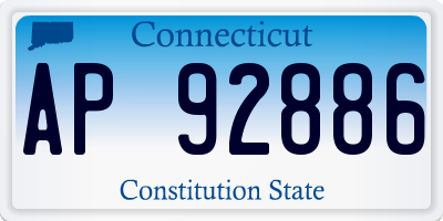 CT license plate AP92886