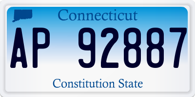 CT license plate AP92887