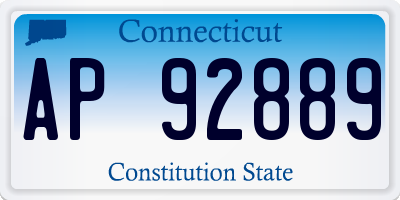 CT license plate AP92889