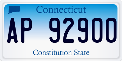 CT license plate AP92900