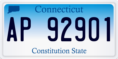 CT license plate AP92901