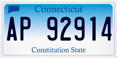 CT license plate AP92914