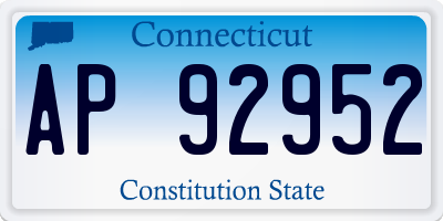 CT license plate AP92952