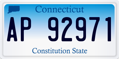 CT license plate AP92971