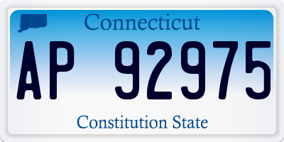 CT license plate AP92975