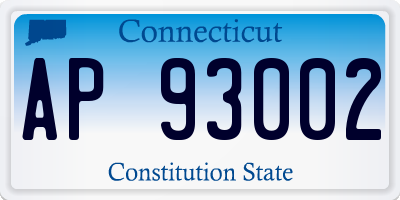 CT license plate AP93002