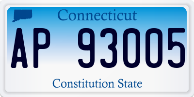 CT license plate AP93005