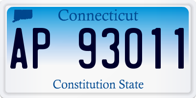 CT license plate AP93011