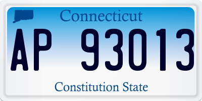 CT license plate AP93013