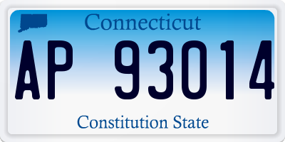 CT license plate AP93014