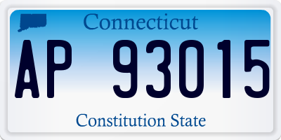 CT license plate AP93015