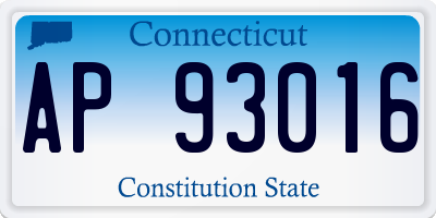 CT license plate AP93016