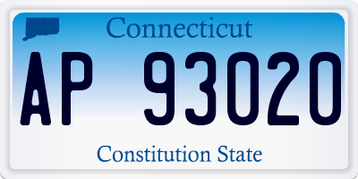 CT license plate AP93020